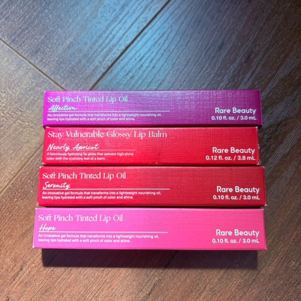 Rare Beauty 4 Piece Bundle! Lip Oil, Lip Stain, Lip Gloss | Brand New